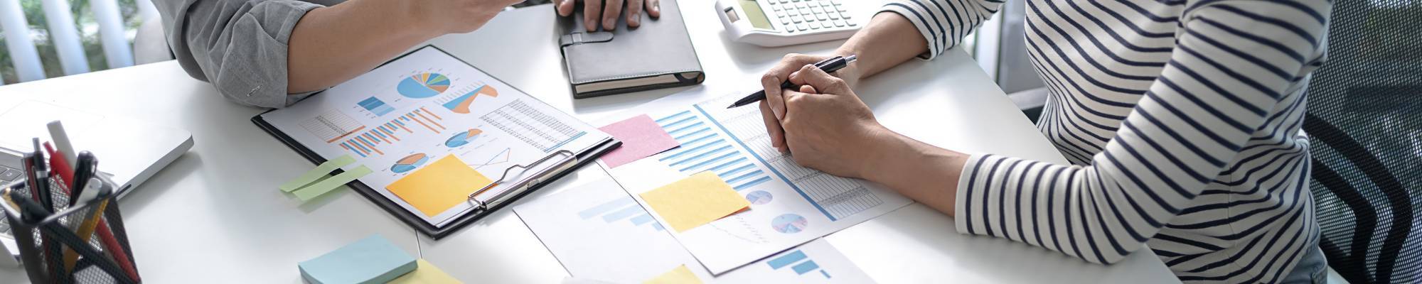 People working with graphs